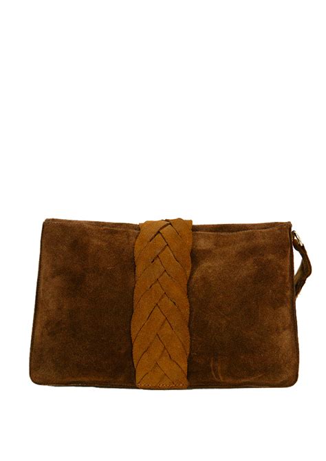 brown tan clutch bag